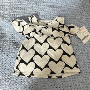 Heart Pattern Top With Jeggings